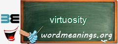 WordMeaning blackboard for virtuosity